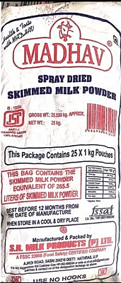 Madhav - Skimmed Milk Powder - 25Kg