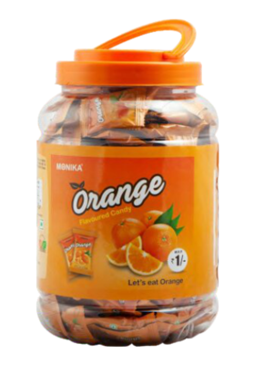 Orange - Hard Boiled Candy - ₹1  - Monika - (4.50gm X 210Pcs X 16Carton)