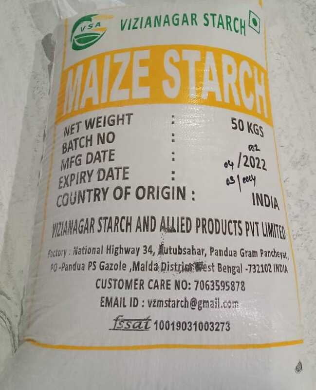 Maize Starch Powder - In 50 KG Packet - Vizianagar Maize Starch Powder - In 50 KG Packet - Vizianagar